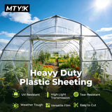 MTYIK 8x25 ft Greenhouse Plastic Sheeting, 6 Mil Green House Plastic Covering, Heavy Duty Greenhouse Cover Replacement, Thick Greenhouse Film
