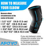 APOYO Elbow Brace for Tendonitis and Tennis Elbow, Compression Sleeve for Arthritis, Workouts, Reduce Joint Pain During Fitness Activity (X-Large)
