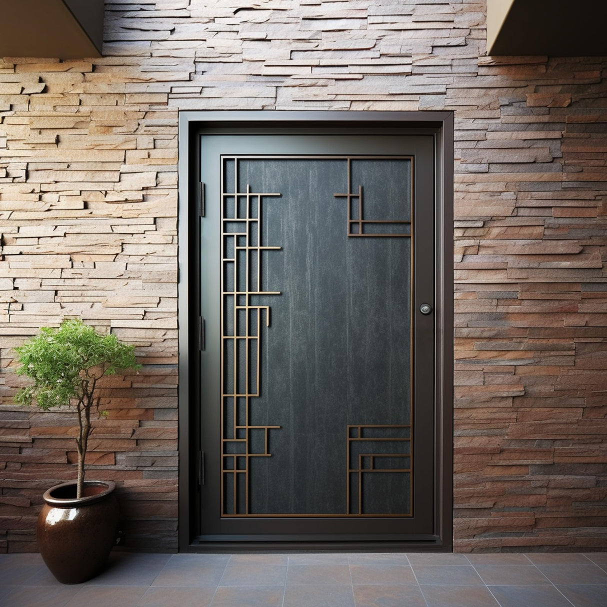 goldenwarm 12 Pack Interior and Exterior Door Hinges, Matte Black Door Hinges 4 inch x 4 inch with 5/8" Radius Corners
