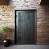 goldenwarm 12 Pack Interior and Exterior Door Hinges, Matte Black Door Hinges 4 inch x 4 inch with 5/8" Radius Corners