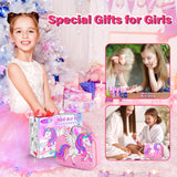 Glisiol Kids Nail Polish Set for Girls Toys, Washable Quick-Dry Toddler Nail Art Kit with Air Cooling Dryer and Cosmetic Case, Christmas or Birthday Gifts for Girls Ages 3 4 5 6 7 9 10 11 12-Pink