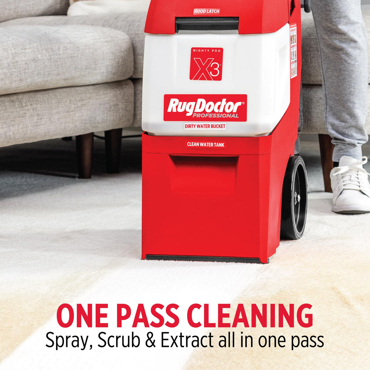 Rug Doctor Mighty Pro X3 Commercial Carpet Cleaner with Oxy Cleaner Pack