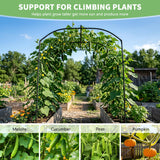 DoCred Garden Arch Trellis, 87''H x 75''L Metal Trellis for Climbing Plants