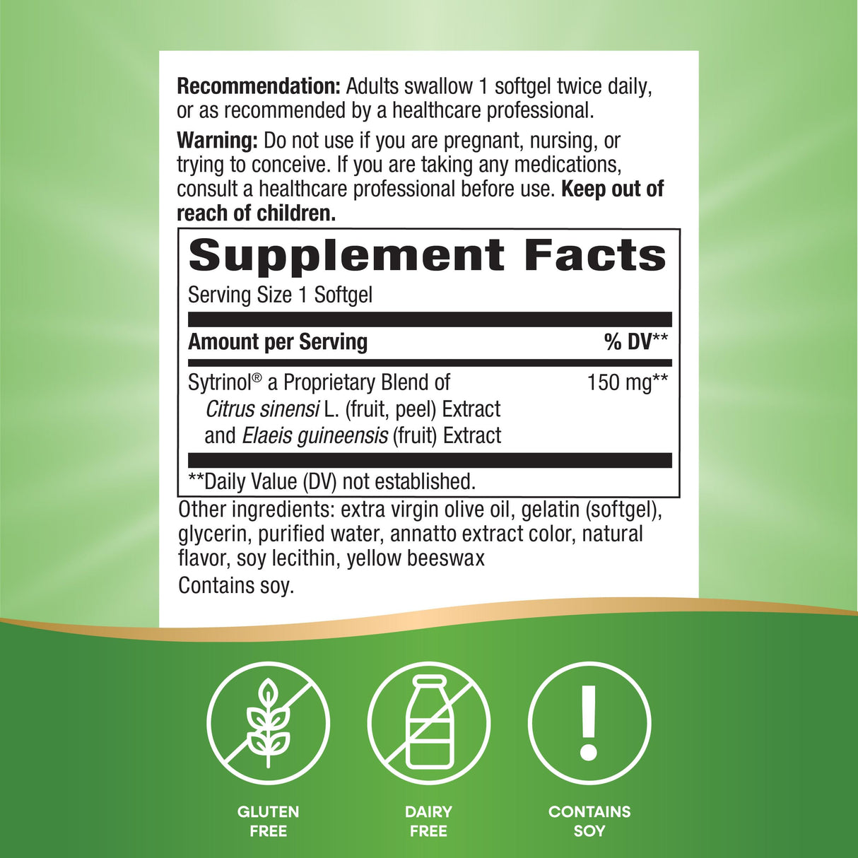 Nature's Way Sytrinol Cholesterol Control; Premium Blend; 60 Softgels