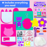 KRAFUN My First Sewing Kit for Kids Ages 6-12 | 7 Animal Dolls