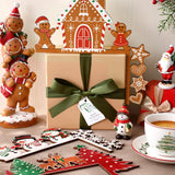 Qunclay 6 Pcs Christmas Door Corner Frame Decoration Christmas Door Topper