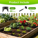 Anothera 48 Pieces Black Planting Grow Rings Diameter Range 8.2-15.7 Inches