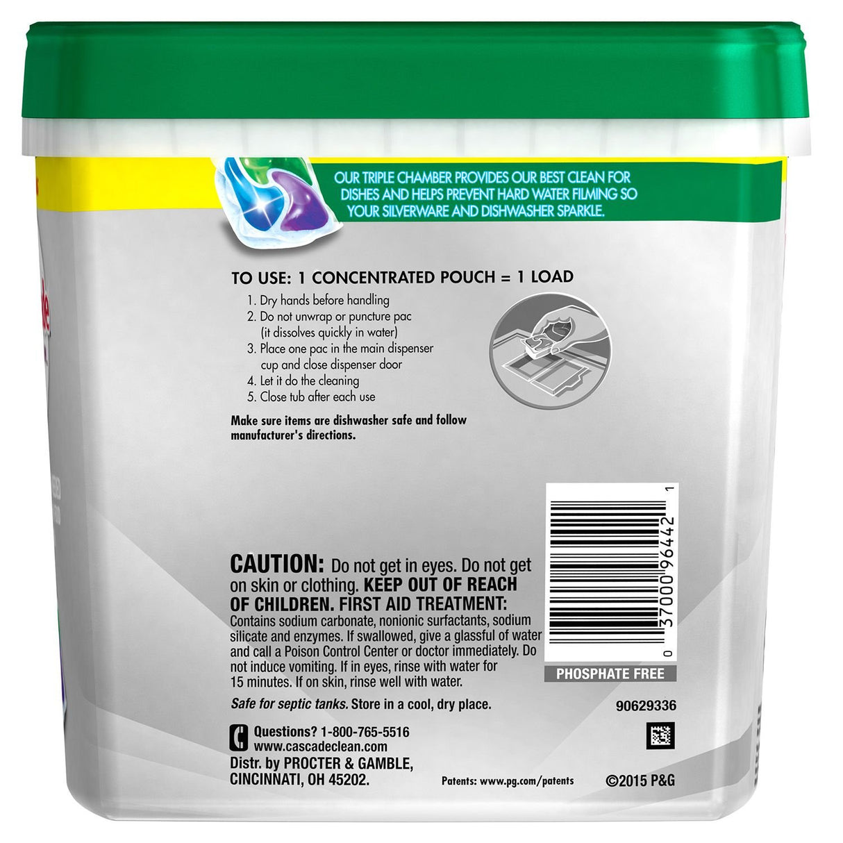 Cascade Platinum ActionPacs Dishwasher Detergent, Fresh Scent (88 ct.)