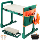 SakerPlus Garden Kneeler and Seat,Heavy Duty Foldable Garden Stool with 10-Inch Thickened Pad, Extendable Legs, Tool Bag and Storage Bag,Gardening Gift Choice for Women Mom Men Seniors