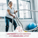 KARM Plus Size Knee Brace for Women & Men Plus Size - Patella Band - Patellar Tendon Support Strap for Jumpers Knee Pain, Basketball, Sports, Obese (XXL/3XL/4XL/5XL/6XL, Pair of 2 Straps, Black)