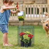 6 Sets of DIY Metal Plant Protectors from Deer, Garden Fencing Animal Barrier Size 11.8 * 12.9 inches, Mesh Plant Cage Chicken Wire Cloche for Plants with Stakes and Nylon Cables