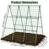 Miory Cucumber Trellis, 48"x48" A-Frame Trellis for Raised Bed, Garden Trellis for Climbing Plants Outdoor, Plant Support for Vegetables Vines
