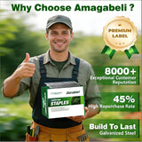 AMAGABELI GARDEN & HOME 100 Pack Galvanized Landscape Staples 12 Inch 11 Gauge Garden Staples Garden Stakes Plant Cover Stakes U-Shaped Landscape Stakes Landscape Pins for Weed Barrier Fabric