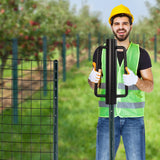 LADECH Fence Post Driver, Heavy Duty Hand Post Pounder with Handle - Use for Metal U Posts, T Posts, Garden Fence (12 Lbs)