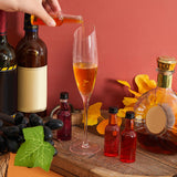 Tessco 100 Pcs Mini Liquor Bottles Plastic Mini Salad Dressing Bottle Christmas Small Shooter Alcohol Holders with Cap Wine Hot Sauce(1.7 Oz,Black)