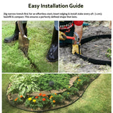 Anleolife 60ft Flexible Plastic Landscape Edging Coil with 18 Stakes