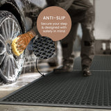 Lifetime Supplies 36" x 24" Commercial Rubber Floor Mat | Safety Water Drainage | Non Slip Anti Fatigue Mat for Restaurant, Kitchen, Indoors, Outdoors and Entryway