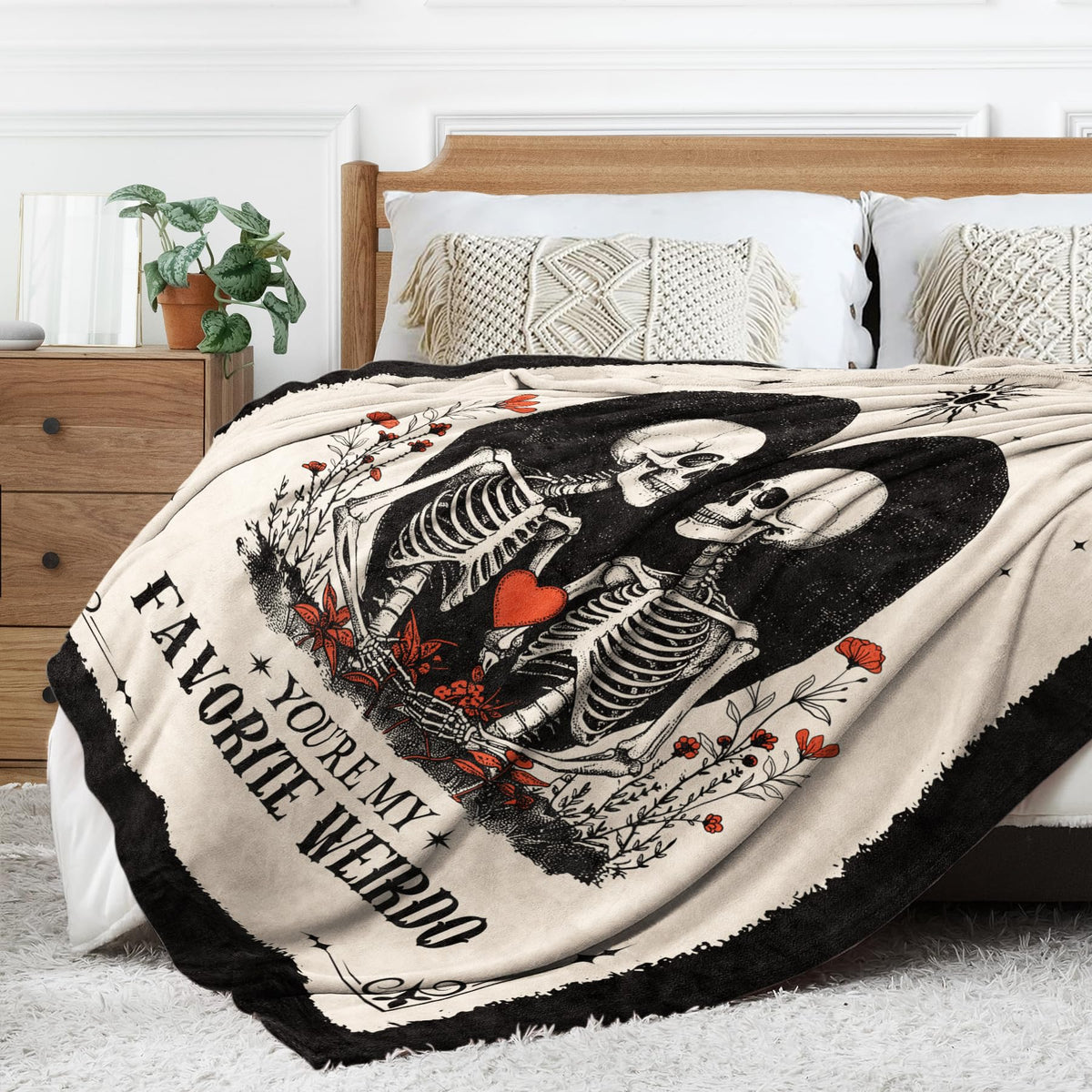 Gifts for Him Her, Anniversary Halloween Blanket for Women Men 60"X50"