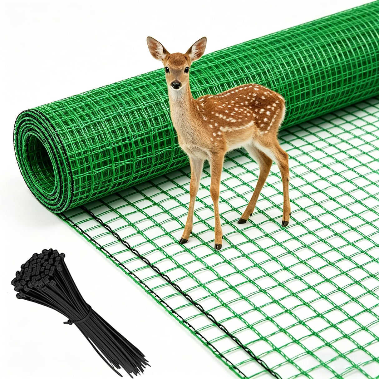 Tilvex 6.6x100ft Plastic Mesh Fencing,0.4in Mesh Deer Fence