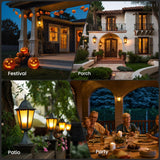 Vicstone Dusk to Dawn LED Flame Light Bulbs Outdoor, 4 Modes Flickering Light Bulbs with Upside Down Effect, E26 Fire Bulb for Halloween Christmas Party Patio Porch Home Indoor Decorations - 2