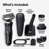 Braun Series 7 7075cc Electric Razor for Men with SmartCare Center, Beard Trimmer, Wet & Dry, Rechargeable, Cordless Foil Shaver, Black