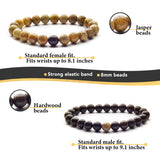 Anavego True Bond Matching Couples Bracelet Set with Storage Box. Wooden & Jasper 8 Millimeter Beaded. Unique 5 5th Year Marriage Wood Gifts for Him Her Boyfriend Girlfriend Husband Wife