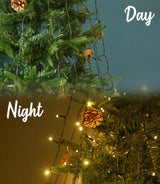 Flechllary Cascading Twinkle Lights for Christmas Tree,400 LED Christmas Tree Lights with 8 Modes,6.6FT x 16 String Lights with Timer for Indoor Party Xmas Decorations(Warm White)