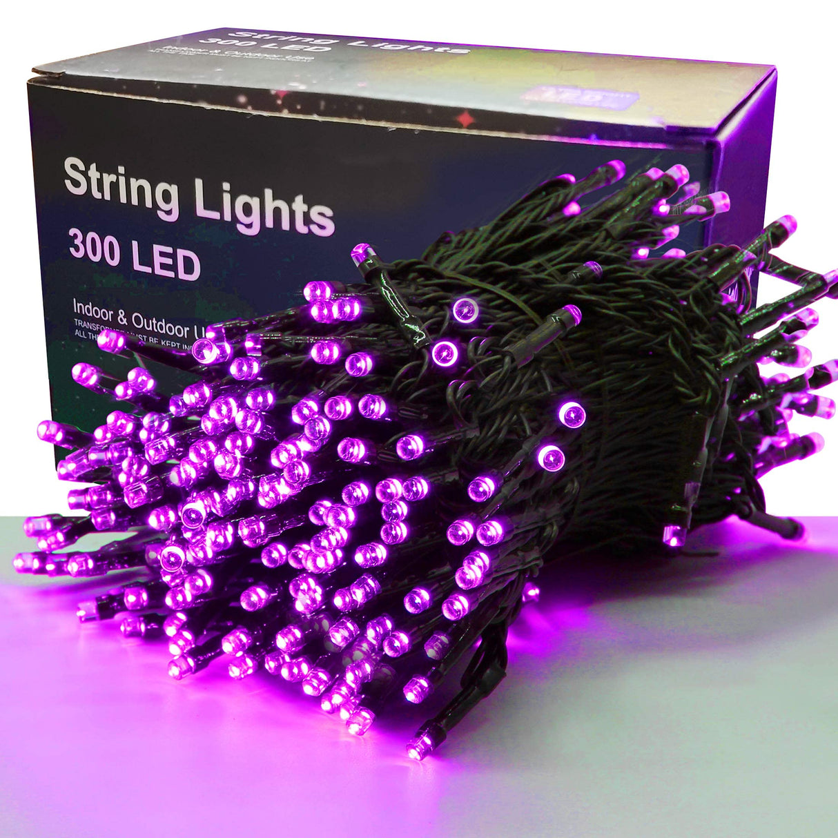 300 LED Halloween Lights, 98.5FT Halloween String Lights with 8 Lighting Modes, Waterproof & Connectable Mini Light, Plug in for Indoor Outdoor Holiday Christmas Party Bedroom Decorations (Purple)