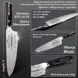 Funistree Anniversary Men Gifts for Him Husband, 8 inch Professional German Stainless Steel Chef Knife, Engraved Best Husband Ever Knife Gift, Christmas Anniversary Birthday Gifts for Men Husband