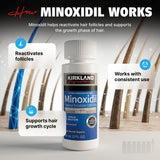 Minoxidil Liquid Extra Strength Hair Regrowth Treatment for Men, 5% Topical Solution, 6 Months Supply - Dropper Applicator and Bonus Free Instructional Guide Included