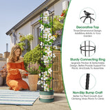 2PCS Garden Obelisk Trellis for Climbing Plants Outdoor, 6.2 ft Tall Trellis for Roses Clematis Jasmine Ivy Flower Light Climbing Vines Potted Plant Support, Patio, Yard