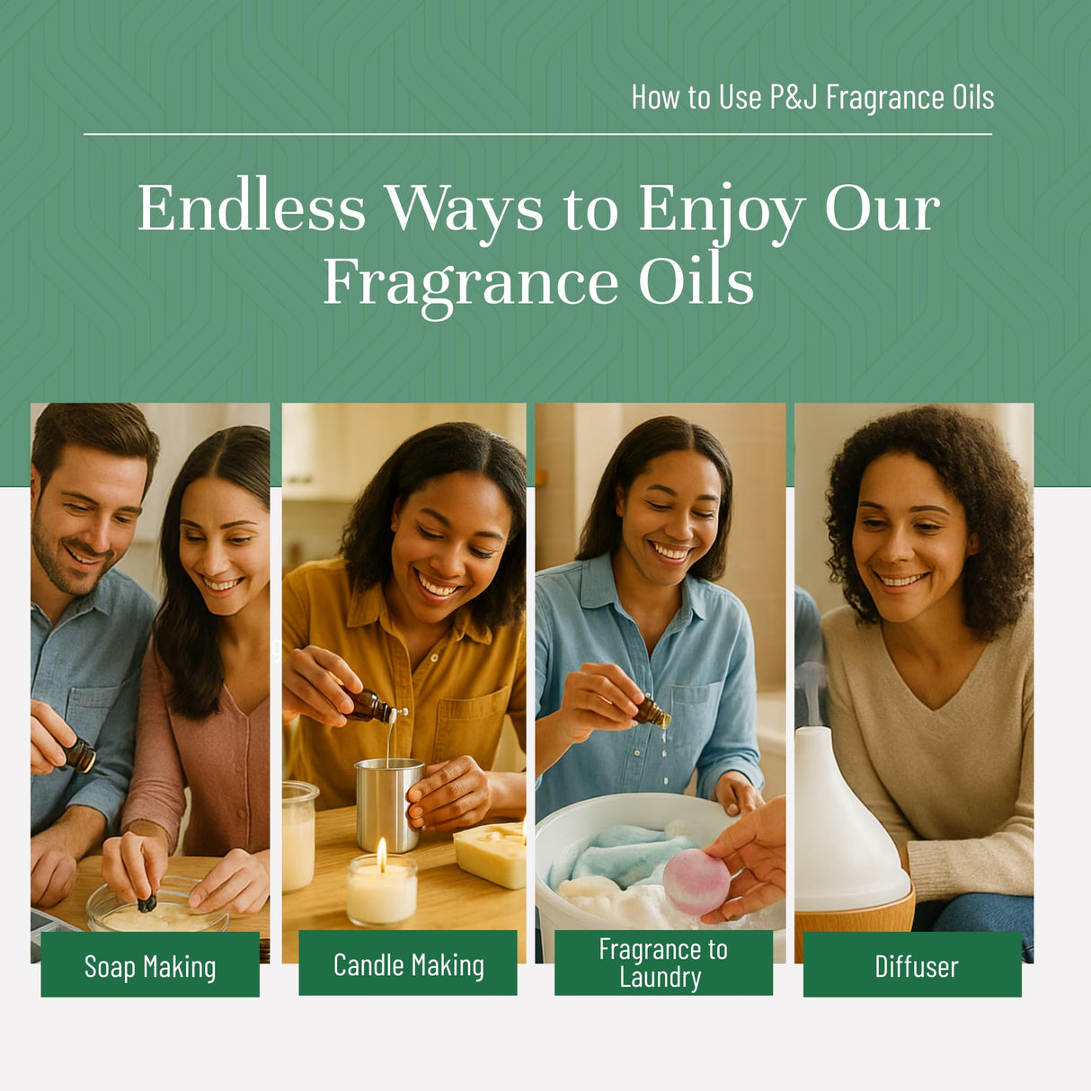 P&J Fragrance Oil Christmas Set | Christmas Wreath, Mistletoe, Candy Cane, Gingerbread, Cinnamon, and Cranberry Candle Scents, Freshie Scents, Candle/Soap Making Supplies