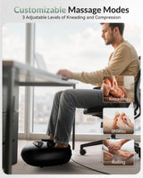 Snailax Shiatsu Foot Massager with Heat, Deep Kneading Rolling Compression Feet Massager for Plantar Fasciitis Neuropathy, 3 Heating Levels,3 Timer Option Fits Size up to 14“ Gifts for Men,Women