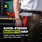 Magnetic Tool Holder - Strong Clip-On Belt Magnet Holster for Screws, Nails, Drill Bits, Hammer, Sockets, Pliers, Screw Drivers, Trowel, Wrench, or Any Magnetic Tools