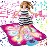 SUNLIN Dance Mat for Girls Ages 3-8, Interactive Dancing Game Pad, Pink