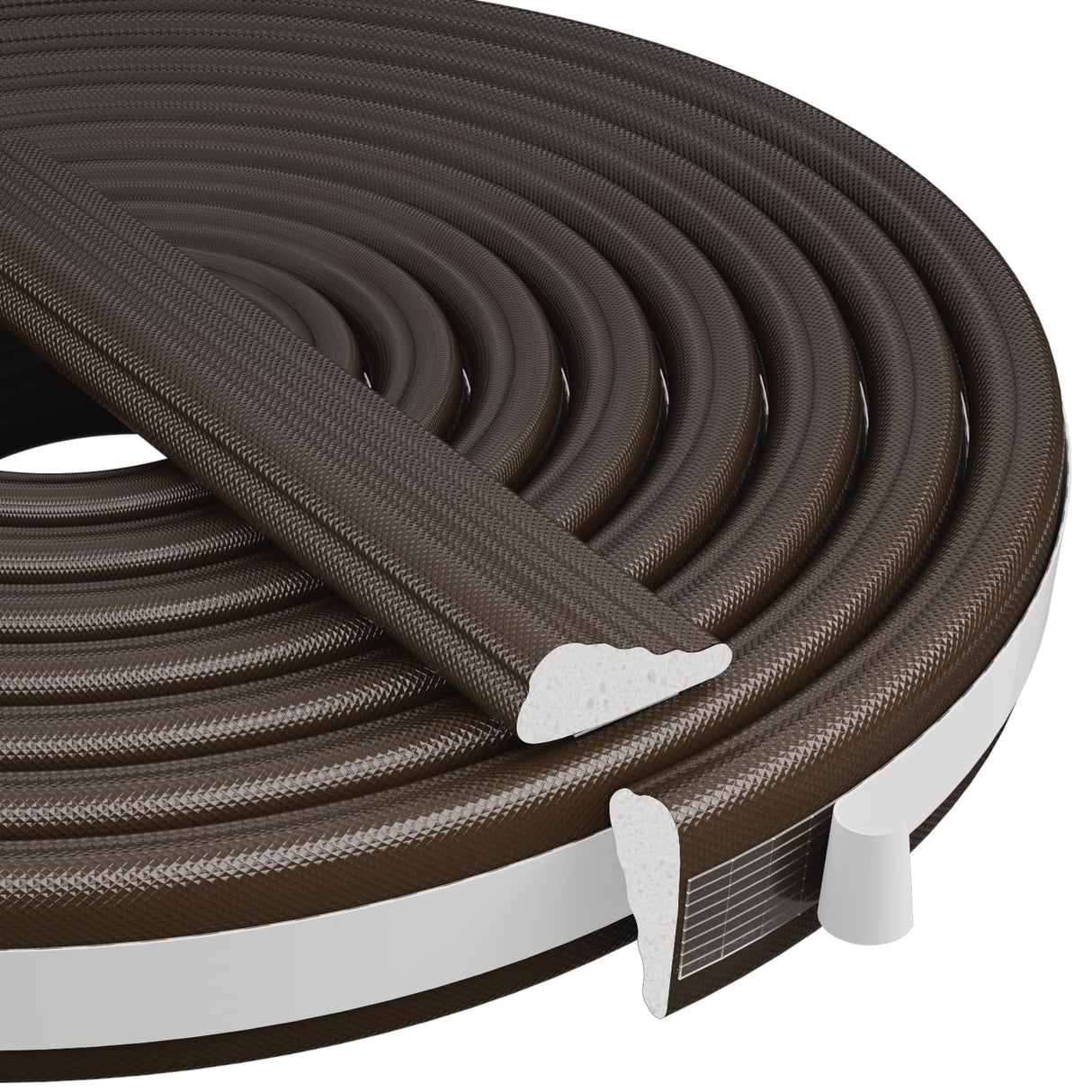 196” Wedge-Shape Foam Window Weather Stripping Door Seal Strip,Soundproofing Frame Insulation Tape for Exterior Front Door,Noise Cancelling Window Inserts,Door Gap Filler Light Blocker,Brown