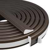 196” Wedge-Shape Foam Window Weather Stripping Door Seal Strip,Soundproofing Frame Insulation Tape for Exterior Front Door,Noise Cancelling Window Inserts,Door Gap Filler Light Blocker,Brown