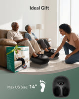 Snailax Shiatsu Foot Massager with Heat, Deep Kneading Rolling Compression Feet Massager for Plantar Fasciitis Neuropathy, 3 Heating Levels,3 Timer Option Fits Size up to 14“ Gifts for Men,Women