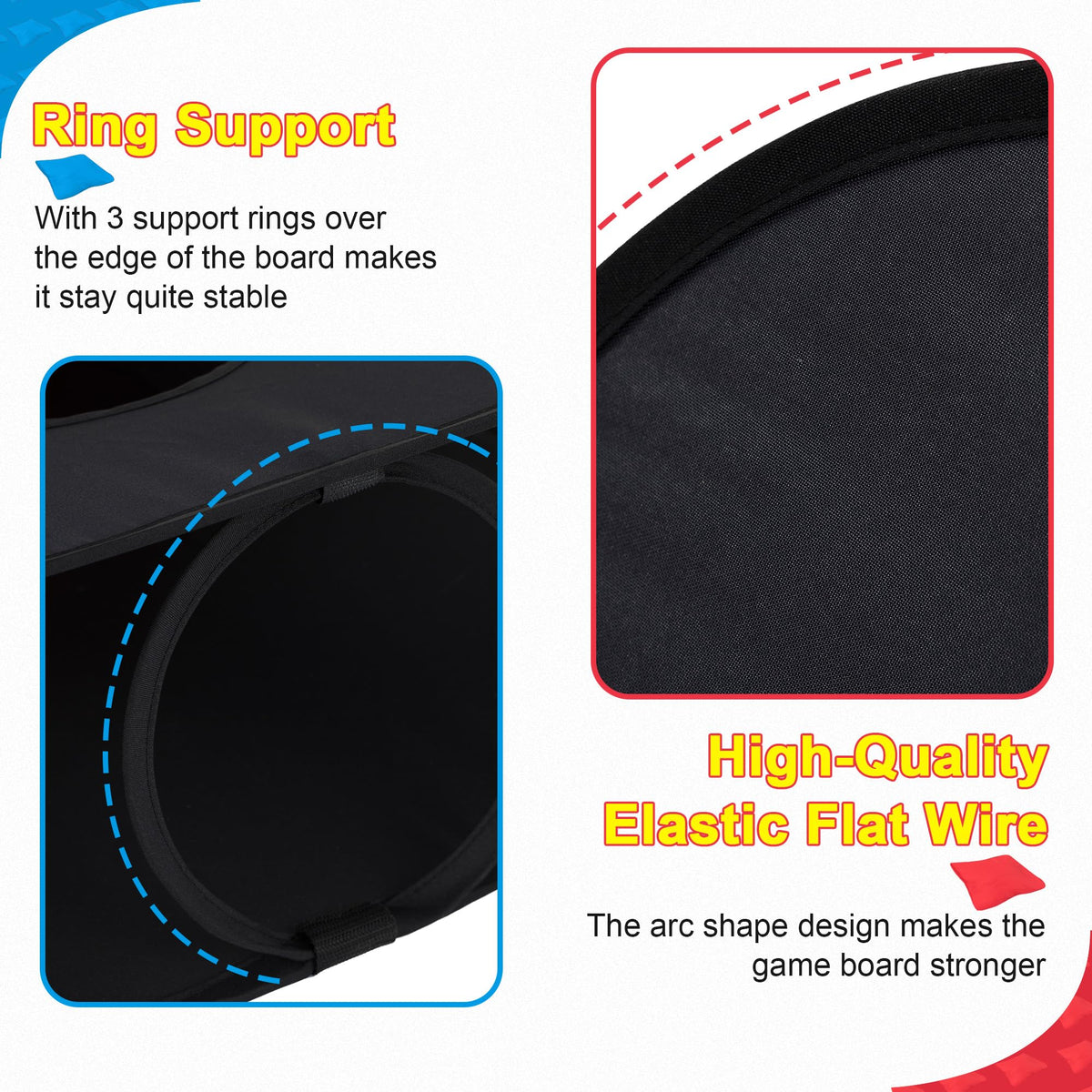 Himal Outdoors Portable Cornhole Board Set, Foldable 3 x 2 Ft