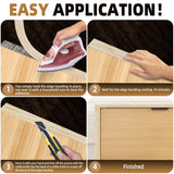 GSCIT Club 12 PCS Oak Wood Veneer, 8 inch x 8 inch Wood Edge Banding Pre-glued Flexible, Veneer Tape Banding for Cabinet Repair Furniture Restoration