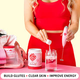 Peach Perfect Creatine Monohydrate Powder, Glute Builder Creatine for Women with Collagen, BCAAs, 5g Vegan Micronized Creatine per Serving, for Energy, Muscle Support, 30 SVG, Strawberry Acai