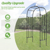 Trellume Thickened Metal Garden Arch-59(L)*94.5"(H),Garden Trellis for Climbing Plants Outdoor, Heavy Duty Rust-Proof Iron Arbor Archway for Backyard, Patio, Lawn and Wedding Decorations(20MM Pipe)