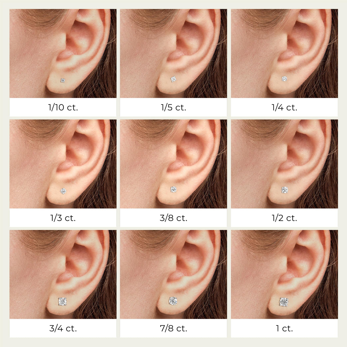 Gilded 1/4 ct. T.W. Round Lab Diamond Stud Earrings for Women | 925 Sterling Silver Studs | Hypoallergenic Fine Jewelry | 4-Prong Basket, Push Back Nut | SI1 Clarity, F Color, Round Cut