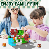 Uucoco 100PCS Magnetic Blocks - Grassland Magnetic Building Blocks Set, Magnetic Tiles STEM Sensory Outdoor Toys, Build Forest World Cubes Set for 3+ Year Old Boys&Girls, Christmas Birthday Gift