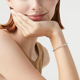 Miabella 925 Sterling Silver Italian Handmade 4mm Bead Ball Strand Chain Bracelet for Women, Made in Italy (7.50 Inches)
