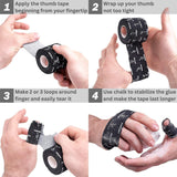 WARM BODY COLD MIND Lifting Thumb Tape for Olympic Weightlifting - Hook Grip Tape for Powerlifting, Cross Training, Gym Tape, Workout, Weight Lifting Tape, Athletic Finger Wrap (Mix V1 3 Rolls)