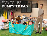 TidyFriend Dumpster Bag for Waste Management Hold up to 2,500 lbs, Heavy Duty, Reusable & Foldable Yard Waste Container for Home Renovation & Yard Cleanup, Debris, Landscaping, Roofing Shingles