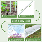 Greenhouse Hoops for Raised Beds, 36pcs Fiberglass Garden Hoops Grow Tunnel