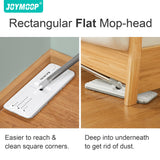 JOYMOOP Hands-Free Self-Cleaning Microfiber Mop and Bucket with Wringer Set for Home, Mops for Floor Cleaning and Wall Cleaner, Hardwood, Tile, Laminate, Vinyl Floors, Smooth Walls, and Glass Windows