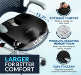 ComfiLife Premium Gel & Memory Foam Seat Cushion – Doctor Recommended Office Chair Cushion, Car Seat Cushion – Chair Cushions for Back & Sciatica Pain Relief – Seat Cushions for Office & Desk (Black)